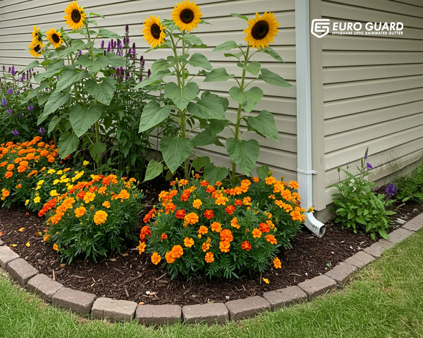 Preserves Landscaping with rain gutters