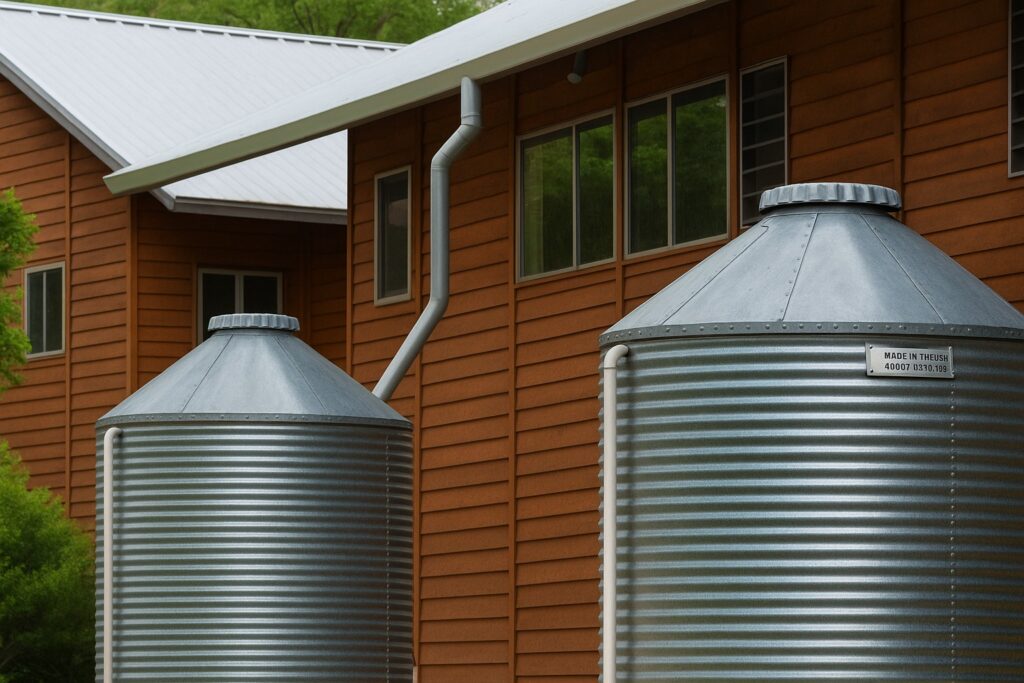 Recharge wells and storage tanks