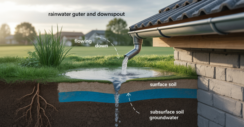 Groundwater Recharge with Rainwater Gutters
